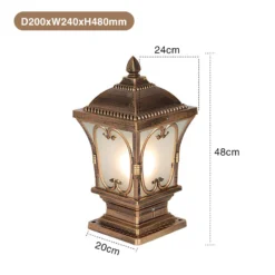 Đèn trụ cổng Rol 140