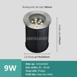 Đèn âm đất chỉnh hướng cao cấp SLHDB