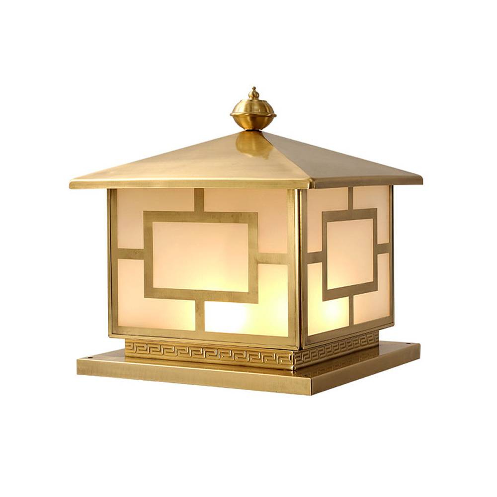 Đèn trụ cổng bằng đồng